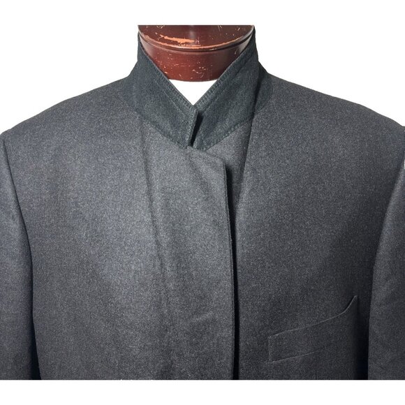 $1695 Corneliani Vogue Jacket Charcoal Extra Fine Flannel Wool Blazer It 54/44R - Picture 2 of 12
